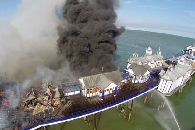 eastbourne pier fire SUS-140730-204521001