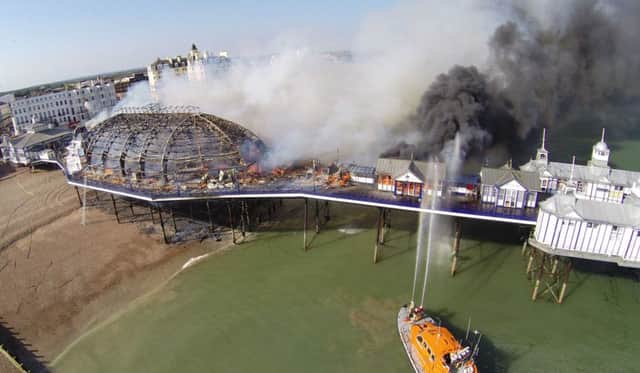 eastbourne pier fire SUS-140730-204409001