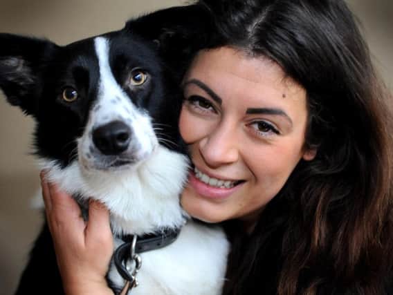 Lauren Tapp with her border collie Ria. Picture: Steve Robards