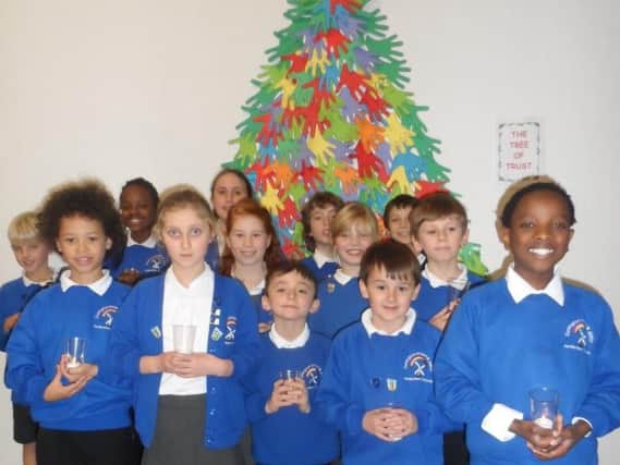 Some of the members of Durrington Infant and Junior School choir