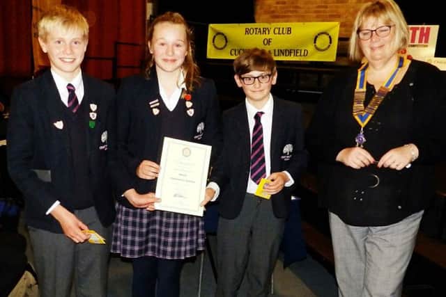 Great Walstead School winners. Picture: Rotary Club of Cuckfield and Lindfield