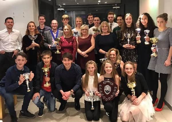 Prize winners at Hastings Athletic Club's awards and Christmas Party.