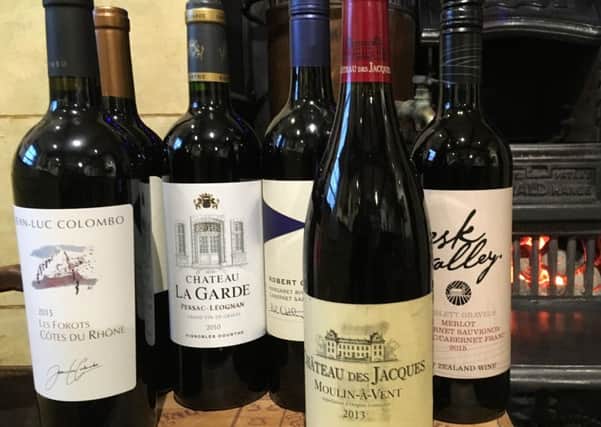 A selection of red wines for Christmas