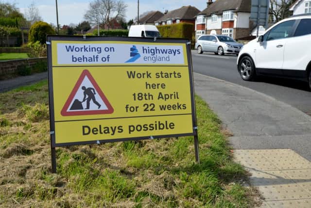 The roadworks were initially supposed to finish in September