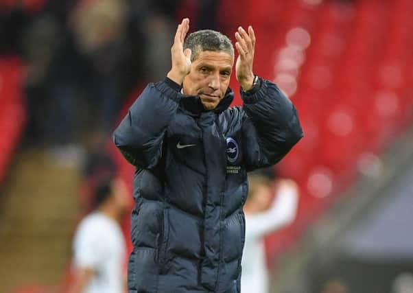 Brighton & Hove Albion manager Chris Hughton. Picture by PW Sportings Pics