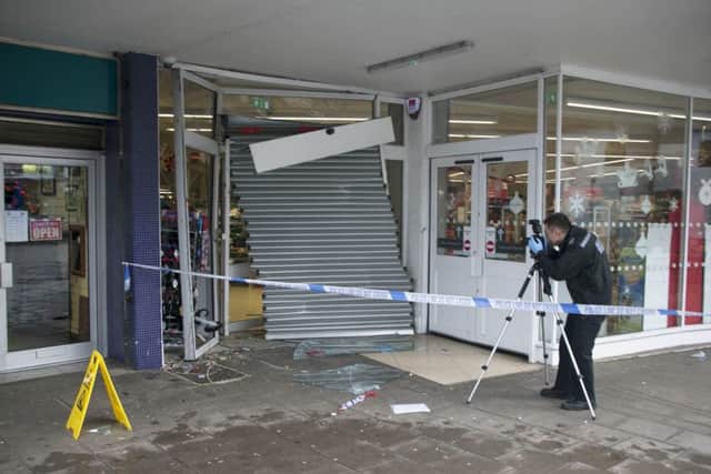 Damage to the front of the shop. All photos: Eddie Mitchell