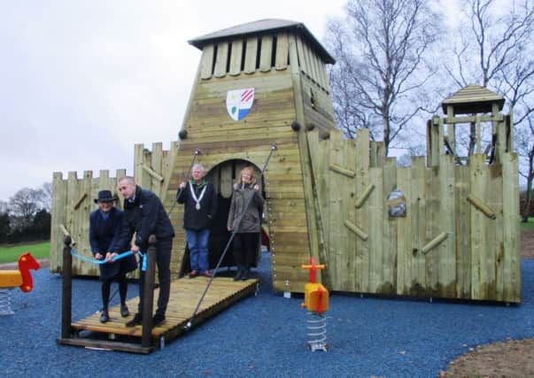 Castle play equipment installed at the North Trade Road recreation ground. Picture: Battle Town Council