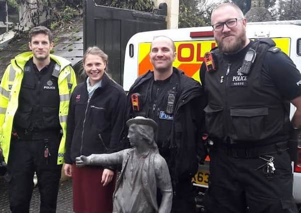 A joint venture by Sussex and Kent Police has brought the statue back to its owners in Hassocks. Picture: Sussex Police