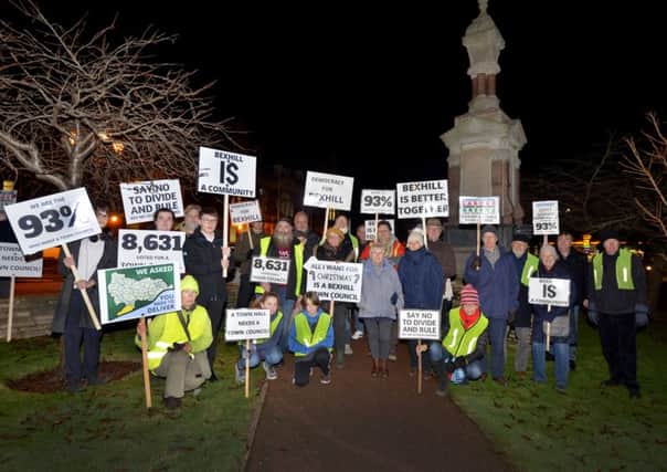 Democracy4Bexhill campaigners ahead of the Rother District Council meeting. SUS-171218-215432001