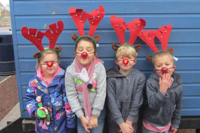 Antlers and red noses were the order of the day
