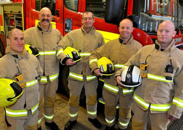 Firefighters at the station over Christmas. Picture: Steve Robards