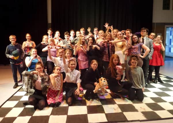 The cast of Legally Blonde at The Angmering School