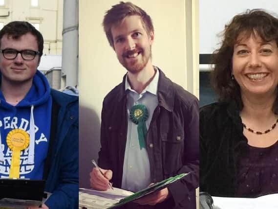 The candidates so far: George Taylor, Ed Baker and Nancy Platts