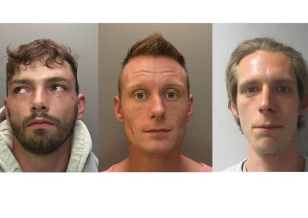 Police are hunting for these three men wanted on recall to custody