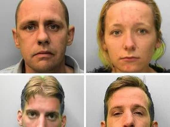 Police have released images of four wanted people in Brighton
