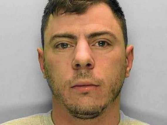 Andrew William Hill, 33, has been jailed. Photo: Sussex Police