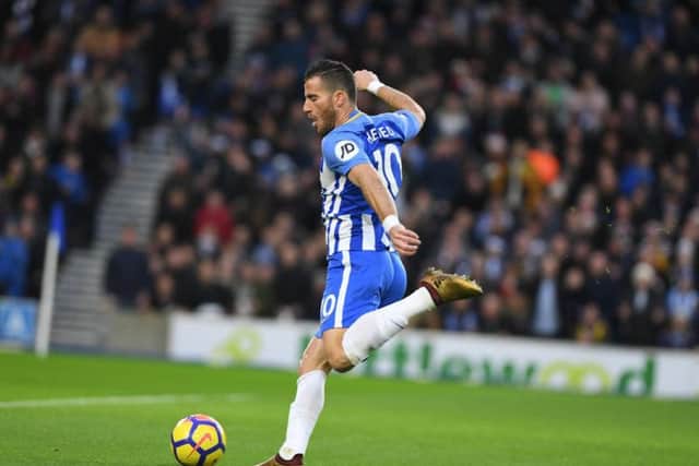 Tomer Hemed in action during Brighton & Hove Albion's home clash with Watford. Picture by PW Sporting Photography