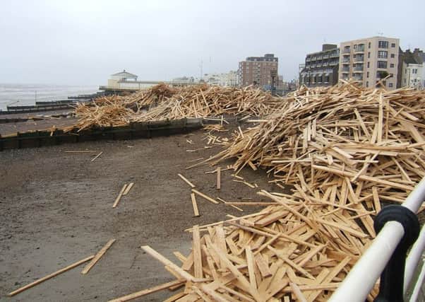 The warning comes almost ten years after 2,000 tons of wood washed up on Worthing Beach. Picture: Sarah Booker