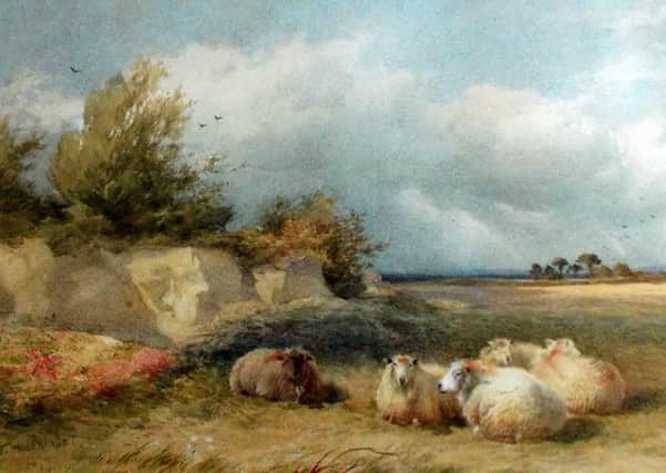 'On the Downs near Hassocks' - Thomas Frances Wainwright SUS-180117-113110001