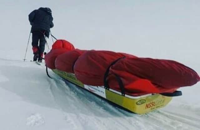 Scott towed his food, fuel and equipment on a sled - which weighed more than himself. Photograph: Antarctic Gurkha