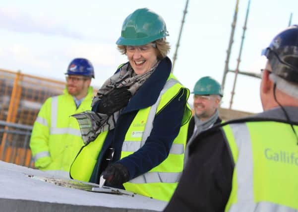 University of Chichester vice-chancellor Jane Longmore, seen here completing the last section of the new engineering park, spoke to councillors