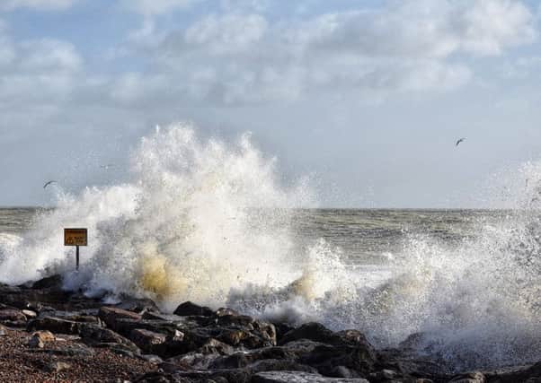 Storm Eleanor whipped up winds of up to 60mph in Worthing. Picture: Ania Slabik