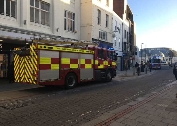 Firefighters were called to Debenhams in Worthing. Picture: James Butler