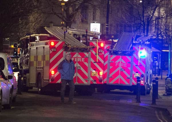 Six fire engines were called to the scene. Picture: Eddie Mitchell