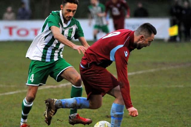 Football. FA Vase 4th round Horley Town v Chichester City. Pic Steve Robards SR18001457 SUS-180801-062300001