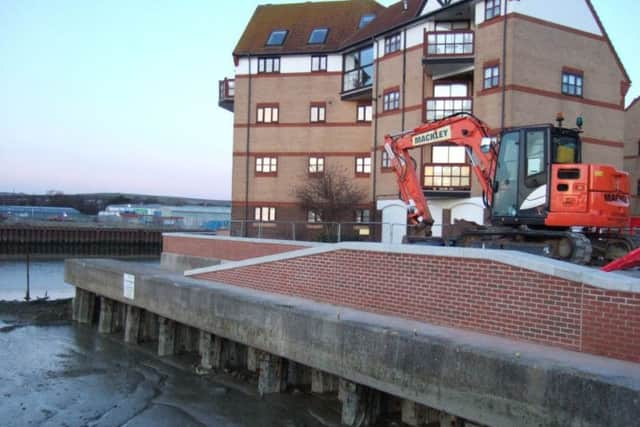 Access ramps on the Shoreham Beach side of the rive have been raised
