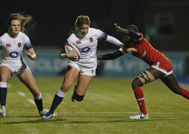 Jess Breach on the attack for England / Picture: RFU Collection via Getty Images