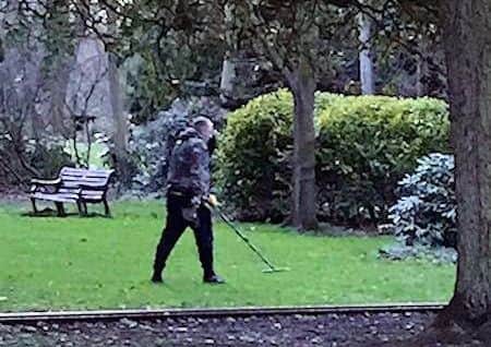 Police are keen to speak to this man in connection with metal detecting in Hotham Park. Picture: Sussex Police