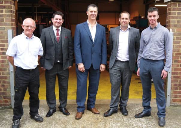 Focus SB employees in summer of 2016. Chris Turner (General Manager - Production),  Steve Moss (Sales and Marketing Manager), Gary Stevens (Managing Director), Duncan Ray (Supply Chain and NPI Manager) & Andrew Lanworn (Finance Manager and Company Secretary)
