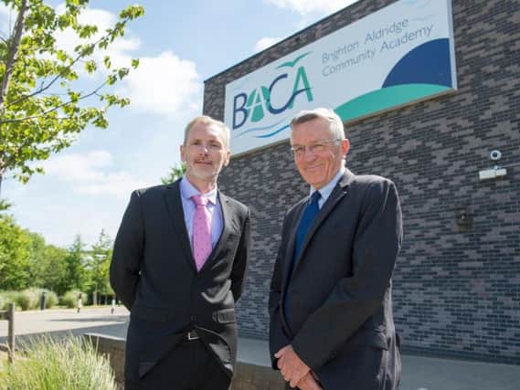 BACA Principal Dylan Davies with chair of governors Jim May