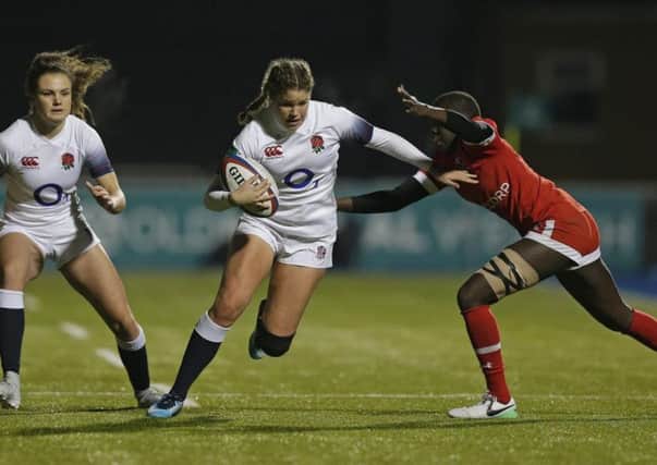 Jess Breach on the attack for England / Picture: RFU Collection via Getty Images