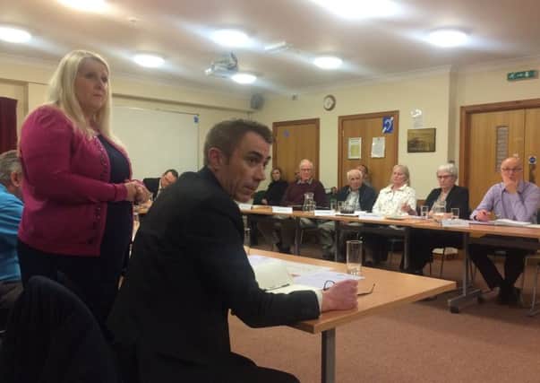 Stephanie Dickinson, CEO of South Downs NatWest branches, and a NatWest colleague responded to questions from residents at the meeting on January 10.