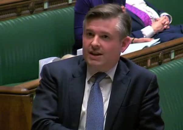 Jonathan Ashworth, Labour's Shadow Health Secretary speaking about the failed Coperforma contract in the House of Commons (photo from Parliament.tv).