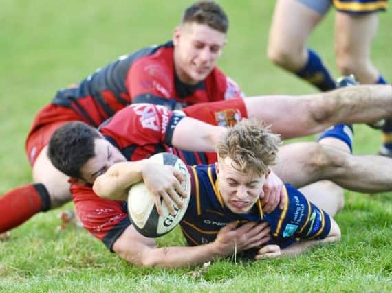 Jack Forrest scored a try in Worthing Raiders' defeat at Redingensians Rams on Saturday. Picture by Stephen Goodger