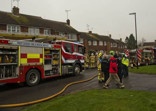 A fire broke out at a home in Stirling Court Road this morning.