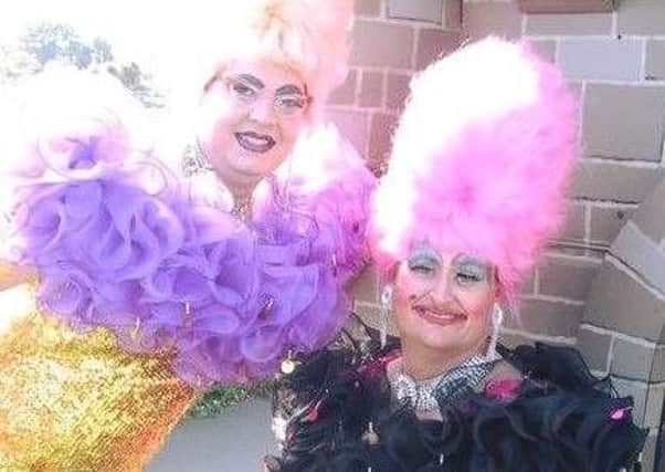 Billy and Chris Blanchard-Cooper as Ugly Sisters for Littlehampton Musical Comedy Society's winning float at last year's Littlehamtpon Town Carnival