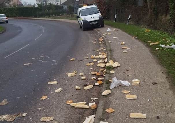 The assortment of bread and cakes found this morning. WS Highways