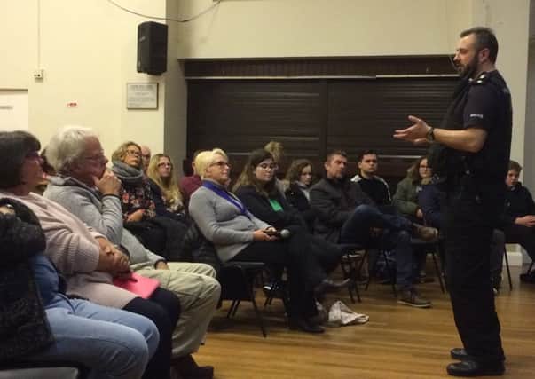 Inspector Allan Lowe spoke to residents in Lancing about policing matters