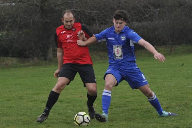 Action from Sidley United's 5-1 defeat at home to Angmering Seniors in a Sussex Intermediate Challenge Cup quarter-final.