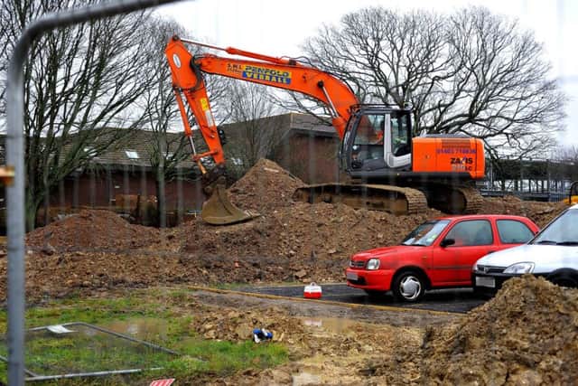 Work has started near an entrance way into the new Broadbridge Heath football ground from the houising estate. Pic Steve Robards SR1802163 SUS-180115-165222001