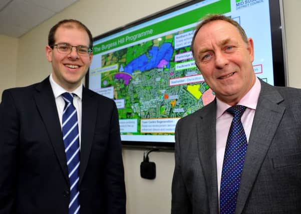 Councillor Jonathan Ash-Edwards and leader of Mid Sussex District Council Garry Wall. Picture: Steve Robards