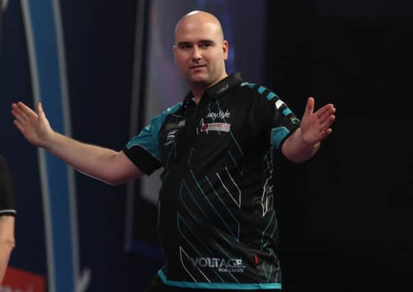 Rob Cross will be making his debut in the 2018 Unibet Premier League. Picture courtesy Lawrence Lustig/PDC