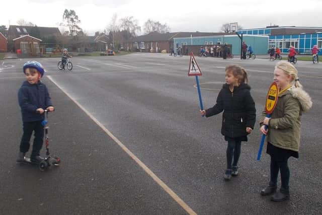 The children had to obey the road signs