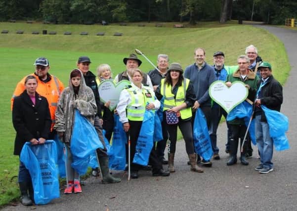 Councillors and volunteers on a previous litter pick