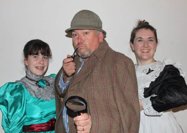 Tabitha Harding-Chestney, Graeme Muncer and Charlotte Loftus star in Sherlock Holmes  The Pantomime