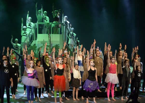 Young performers from Sussex taking part in The Rock Challenge